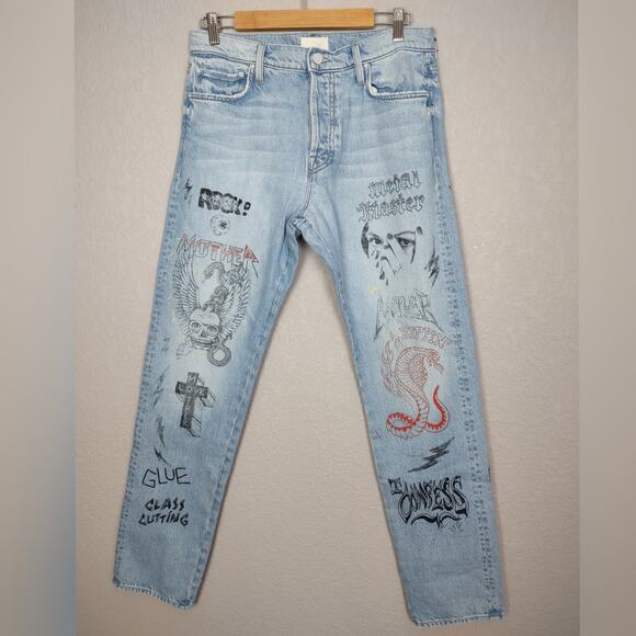 MOTHER The Chaser Jeans in Bloodshot Eyes Wash Size 30 - Picture 2 of 16